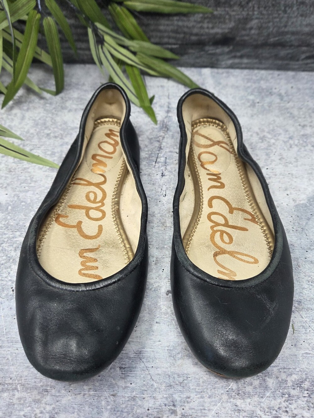 Sam Edelman Fritz Black Round Toe Ballet Flats Size 7.5